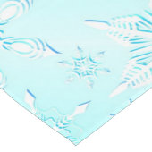 結晶の雪片パターン ショートテーブルランナー (コーナー)