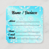 結晶の雪片パターン スクエア名刺 (正面)