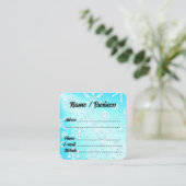 結晶の雪片パターン スクエア名刺 (スタンド正面)