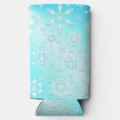 結晶の雪片パターン スリム缶クーラー (裏面)