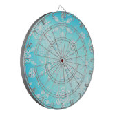 結晶の雪片パターン ダーツボード (正面左)