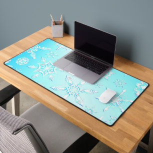 結晶の雪片パターン デスクマット