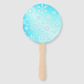 結晶の雪片パターン ハンドファン (正面)