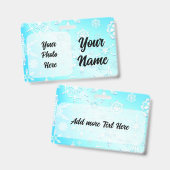 結晶の雪片パターン バッジ (正面＆裏面)