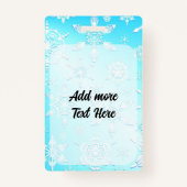 結晶の雪片パターン バッジ (裏面)