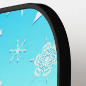 結晶の雪片パターン ピックルボールラケット (左詳細)