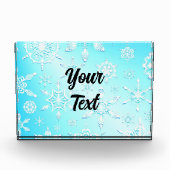 結晶の雪片パターン フォトブロック (正面)