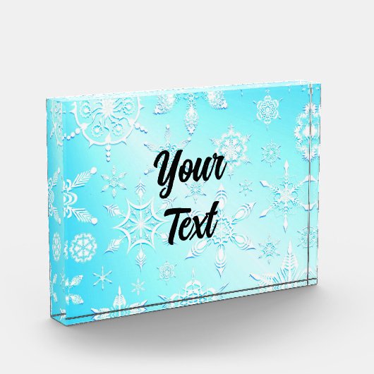 結晶の雪片パターン フォトブロック (左)