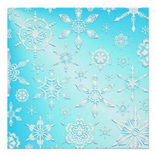 結晶の雪片パターン ポスター
