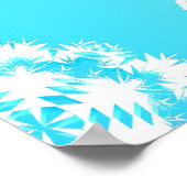 結晶の雪片パターン ポスター (角)