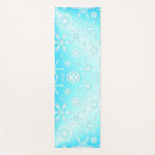 結晶の雪片パターン ヨガマット (正面)