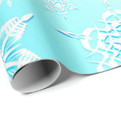 結晶の雪片パターン ラッピングペーパー (ロールコーナー)