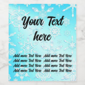 結晶の雪片パターン ワインラベル (シングルラベル)