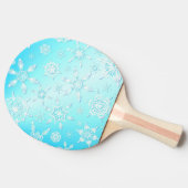 結晶の雪片パターン 卓球ラケット (横)