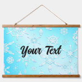 結晶の雪片パターン 吊り下げ型タペストリー (正面)