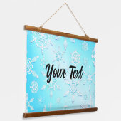 結晶の雪片パターン 吊り下げ型タペストリー (傾斜あり)