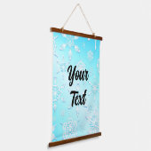 結晶の雪片パターン 吊り下げ型タペストリー (傾斜あり)