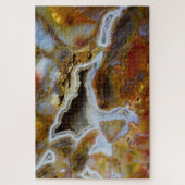 結晶を有する石化木材 ジグソーパズル (縦)