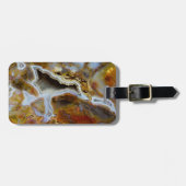 結晶を有する石化木材 ラゲッジタグ (正面横)