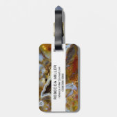 結晶を有する石化木材 ラゲッジタグ (裏面縦)