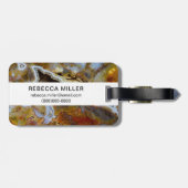 結晶を有する石化木材 ラゲッジタグ (裏面横)