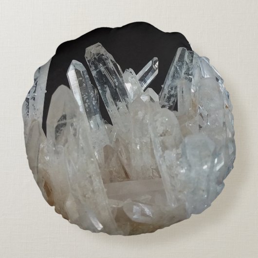 結晶エネルギー石英クラスタ装飾用クッション ラウンドクッション (裏面)