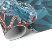 結晶オーナメントと宝石のラッピング紙 ラッピングペーパー (ロールコーナー)