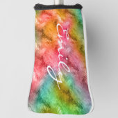 結晶カラフルガラスパターン ゴルフヘッドカバー (回転90)