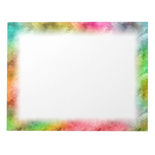 結晶カラフルガラスパターン ノートパッド (正面)