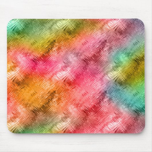 結晶カラフルガラスパターン マウスパッド (正面)