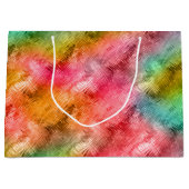 結晶カラフルガラスパターン ラージペーパーバッグ (正面)