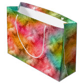 結晶カラフルガラスパターン ラージペーパーバッグ (裏面アングル)