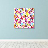 結晶カラフル性不規則抽象芸術パターン キャンバスプリント (インサイチュ (ウッドフロア))