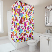 結晶カラフル性不規則抽象芸術パターン シャワーカーテン (インサイチュ)