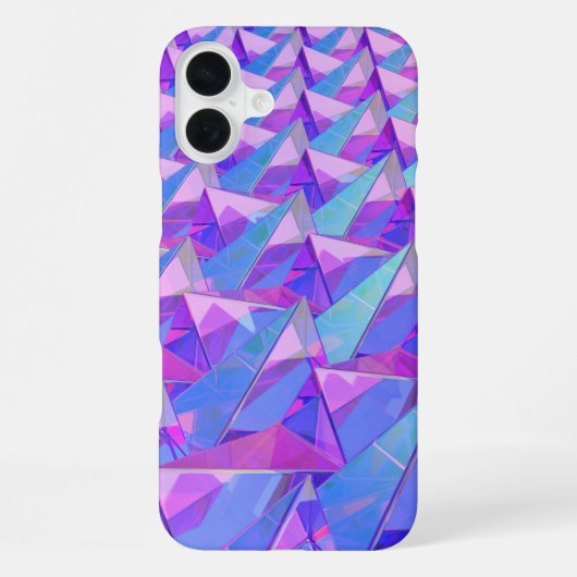 結晶カラフル錐体 iPhoneケース (裏面)