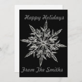 結晶スノーフレークパーソナライズされた シーズンカード (正面/裏面)