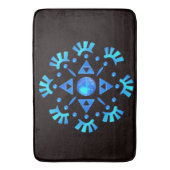 結晶スノーフレーク バスマット (正面縦)