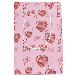 結晶ハート抱き枕 ミディアムペーパーバッグ