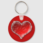 結晶ハート キーホルダー (正面)