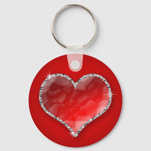 結晶ハート キーホルダー (正面)