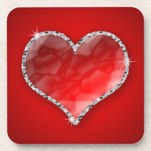 結晶ハート コースター (正面)