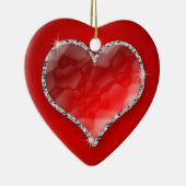 結晶ハート セラミックオーナメント (右)