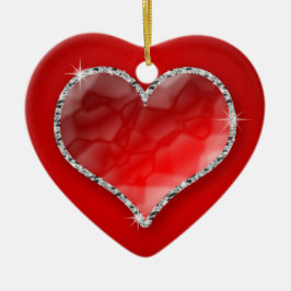結晶ハート セラミックオーナメント