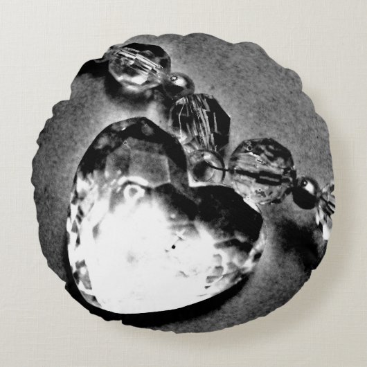 結晶ハート ラウンドクッション (正面)