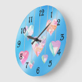 結晶ハート ラージ壁時計 (傾斜)