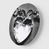 結晶ハート ラージ壁時計 (傾斜)