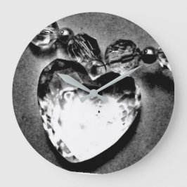 結晶ハート ラージ壁時計