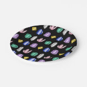 結晶パタカラフルーン黒 ペーパープレート (アングル)