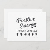 結晶ヒーラ前向きーによる結晶エネルギー ポストカード (正面/裏面)