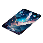 結晶ファンタジー景観磁石の山 マグネット (左側)